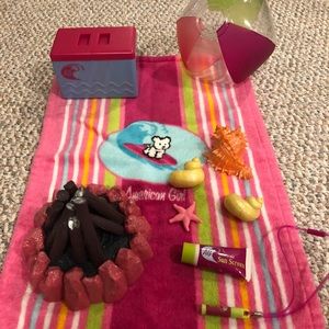 american girl beach cooler set
